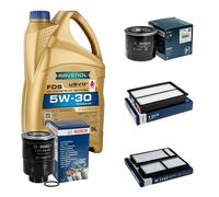 BOSCH Controllo Set 5L RAVENOL FDS 5W-30 per Mazda 5 2.0 CD