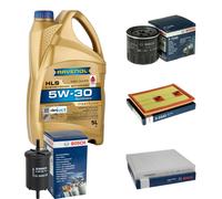 Bosch Controllo Set 5L Ravenol Hls 5W-30 per Per VW Tiguan Allspace 1.4