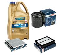 BOSCH Controllo Set 5L RAVENOL SMP 5W-30 per Mazda 3 1.5 D