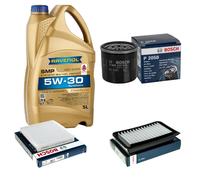 BOSCH Controllo Set 5L RAVENOL SMP 5W-30 per Suzuki Swift IV 1.2