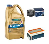 BOSCH Controllo Set 5L RAVENOL Turbo VST 5W-40 per Dacia Duster