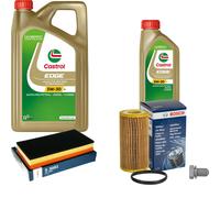 BOSCH Controllo Set 6 L Castrol EDGE 5W-30 LL Per VW New Beetle 2.5