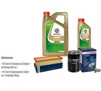 Bosch Controllo Set 6 L castrol edge FST 5W-30 Metallo per Audi 80