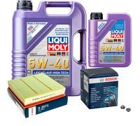 BOSCH Controllo Set 6 L Liqui Moly Leichtlauf High Tech 5W-40 Per Opel Omega
