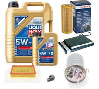 BOSCH Controllo set 6 L Liqui Moly Long Life 3 5W-30 per VW Variante Di Polo 1.9