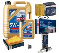 BOSCH Controllo Set 6 L Liqui Moly LONGLIFE 3 5W-30 Per BMW 5er Touring 528i