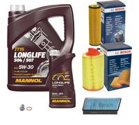 BOSCH Controllo Set 6 L MANNOL 5W-30 LONG LIFE Per Mercedes-Benz E-Klasse