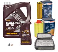 BOSCH Controllo Set 6 L MANNOL 5W-30 LONG LIFE Per Mercedes-Benz E-Klasse