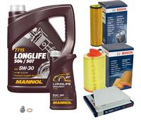 BOSCH Controllo Set 6 L MANNOL 5W-30 LONG LIFE Per Mercedes-Benz E-Klasse