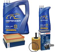 Bosch Controllo Set 6 L mannol Defender 10W-40 per VW Transporter IV Autobus