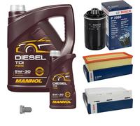 BOSCH Controllo Set 6 L MANNOL DIESEL TDI 5W-30 Per Audi A3 1.8 TFSI 2.0 VW