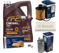 Bosch Controllo Set 6 L mannol Diesel Tdi 5W-30 per Lancia Musa 1.6 D