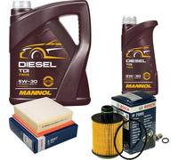 Bosch Controllo Set 6 L mannol Diesel Tdi 5W-30 per Opel Combinato Giro 1.6