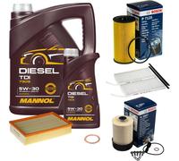 Bosch Controllo Set 6 L mannol Diesel Tdi 5W-30 per Opel Movano Bus B