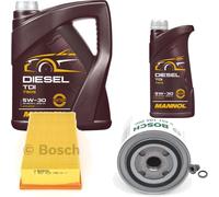 BOSCH Controllo Set 6 L MANNOL DIESEL TDI 5W-30 Per Volvo 440 K 1.9 Turbo D