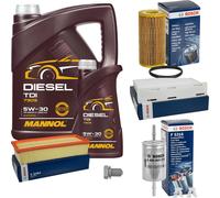 BOSCH Controllo Set 6 L MANNOL DIESEL TDI 5W-30 Per VW Golf V 2.0 GTI Audi