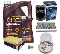 BOSCH Controllo Set 6 L MANNOL DIESEL TDI 5W-30 Per VW Passat Variant 1.9 TD