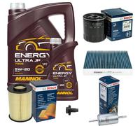 Bosch Controllo Set 6 L mannol Energia Ultra JP 5W-20 per Ford Messa