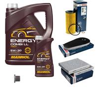 BOSCH Controllo Set 6 L MANNOL Energy Combi LL 5W-30 Per BMW 5 Serie 520d