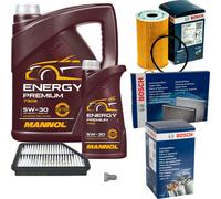 Bosch Controllo Set 6 L mannol Energy Premium 5W-30 per Hyundai Matrix FC