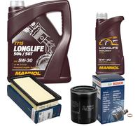 BOSCH Controllo Set 6 L MANNOL LONGLIFE 5W-30 Per Mitsubishi Mirage/Space