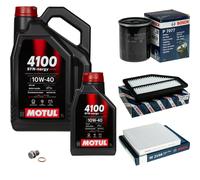 BOSCH Controllo Set 6 L MOTUL 4100 SYN-nergy SPEC 10W40 Per Honda CR-V IV RM