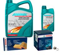 Bosch Controllo Set 6L Addinol Super Light 5W-40 per Subaru Legacy IV Fogli