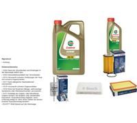 Bosch Controllo Set 6L castrol edge 5W-30 C3 per IN Legno Per Opel Meriva