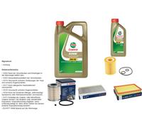 BOSCH Controllo Set 6L CASTROL EDGE 5W-30 C3 Per Opel Combo Kasten/Kombi 1.7