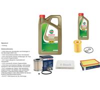 Bosch Controllo Set 6L castrol edge 5W-30 C3 per Opel Meriva