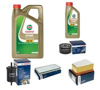 BOSCH Controllo Set 6L CASTROL EDGE 5W-30 C3 Per Opel Vivaro Kasten 2.0