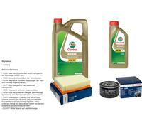 BOSCH Controllo Set 6L CASTROL EDGE 5W-30 C3 Per Renault Grand Scénic III