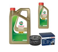 BOSCH Controllo Set 6L CASTROL EDGE 5W-30 C3 Per Renault Kangoo/Grand 1.6