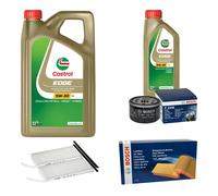 BOSCH Controllo Set 6L CASTROL EDGE 5W-30 C3 Per Renault Kangoo/Grand 1.6