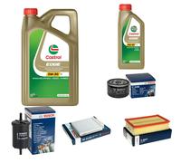 BOSCH Controllo Set 6L CASTROL EDGE 5W-30 C3 Per Renault Modus/Grand 1.6 1.4