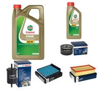 BOSCH Controllo Set 6L CASTROL EDGE 5W-30 C3 Per Renault Modus/Grand 1.6 1.4