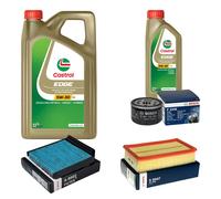BOSCH Controllo Set 6L CASTROL EDGE 5W-30 C3 Per Renault Modus/Grand 1.6 1.5