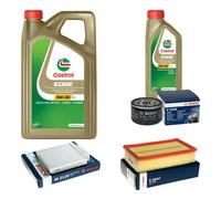BOSCH Controllo Set 6L CASTROL EDGE 5W-30 C3 Per Renault Modus/Grand 1.6 1.5