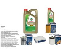 Bosch Controllo Set 6L castrol edge 5W-30 C3 per Seat Altea Ibiza IV 1.6