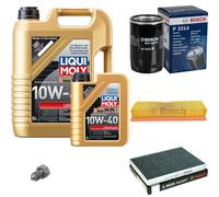BOSCH Controllo Set 6L Liqui Moly Leichtlauf 10W-40 Per VW Polo Classic 100