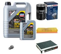 BOSCH Controllo Set 6L Liqui Moly Top Tec 4100 5W-40 Per VW Polo Classic 100