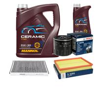 BOSCH Controllo Set 6L MANNOL Ceramic 5W-30 Per Opel Astra H 1.6 1.8
