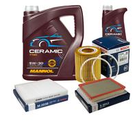 BOSCH Controllo Set 6L MANNOL Ceramic 5W-30 Per Opel Zafira B 1.9 CDTi