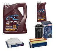 BOSCH Controllo Set 6L MANNOL Ceramic Pro 10W-40 Per Audi A4 Avant 8K5 B8