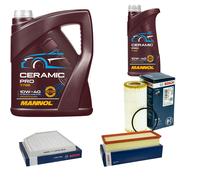 BOSCH Controllo Set 6L MANNOL Ceramic Pro 10W-40 Per Audi A4 Avant 8K5 B8