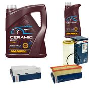 BOSCH Controllo Set 6L MANNOL Ceramic Pro 10W-40 Per Audi Q3 8UB 8UG 2.0