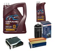 BOSCH Controllo Set 6L MANNOL Ceramic Pro 10W-40 Per Audi Q3 8UB 8UG 2.0