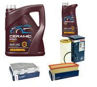 BOSCH Controllo Set 6L MANNOL Ceramic Pro 10W-40 Per Audi Q3 8UB 8UG 2.0