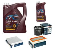 BOSCH Controllo set 6L MANNOL Ceramic Pro 10W-40 per Dacia Duster