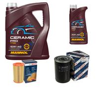 BOSCH Controllo Set 6L MANNOL Ceramic Pro 10W-40 Per Fiat Ducato Bus 244 Z_
